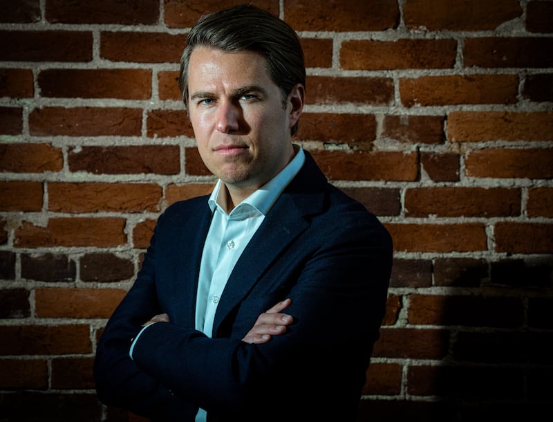 WASHINGTON, DC - November 16: 
Miles Taylor, who has recently revealed himself as the author of the explosive anonymous NYT column that described a resistance group within the Trump administration, at an undisclosed location in Washington, DC on November 16. 
(Photo by Bill O'Leary/The Washington Post via Getty Images)
