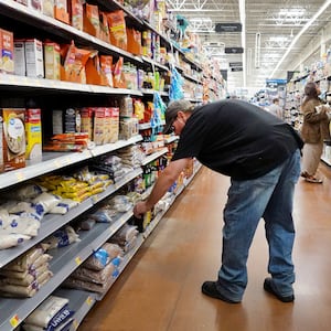 Grocery items are offered for sale at a supermarket on August 09, 2023 in Chicago, Illinois.