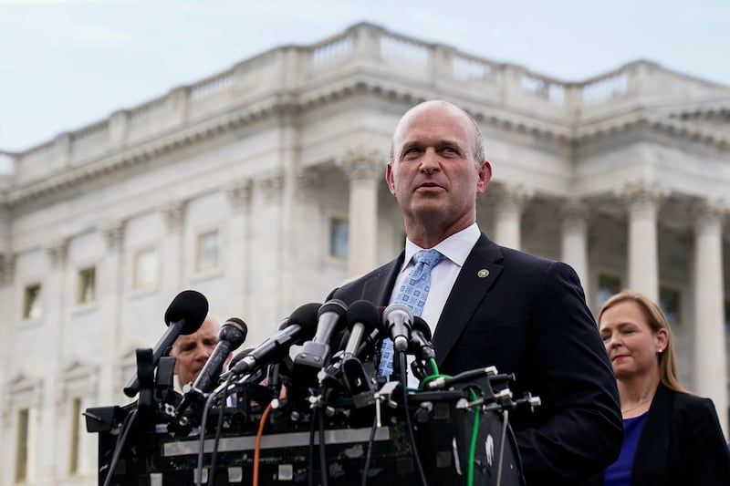 President of the Heritage Foundation Kevin Roberts speaks during a press conference