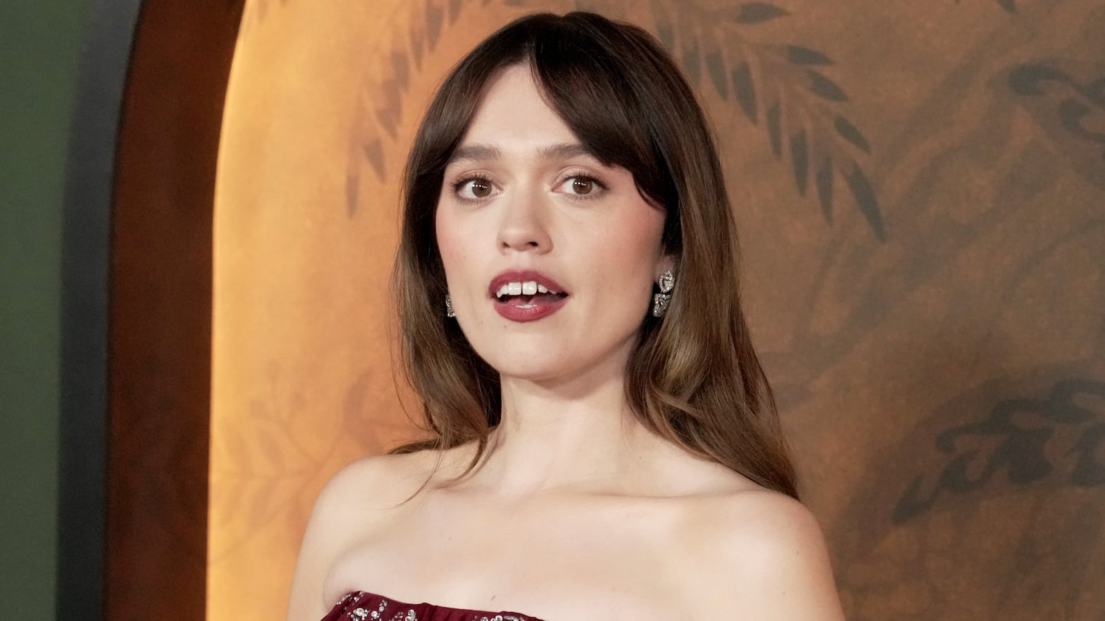 Aimee Lou Wood attends the world premiere of "The White Lotus" Season 3 at Paramount Studios on February 10, 2025 in Los Angeles, California.